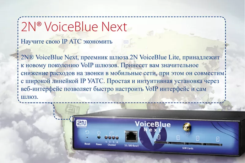 GSM VoIP-шлюз Четырехпортовый Voice Blue Next
